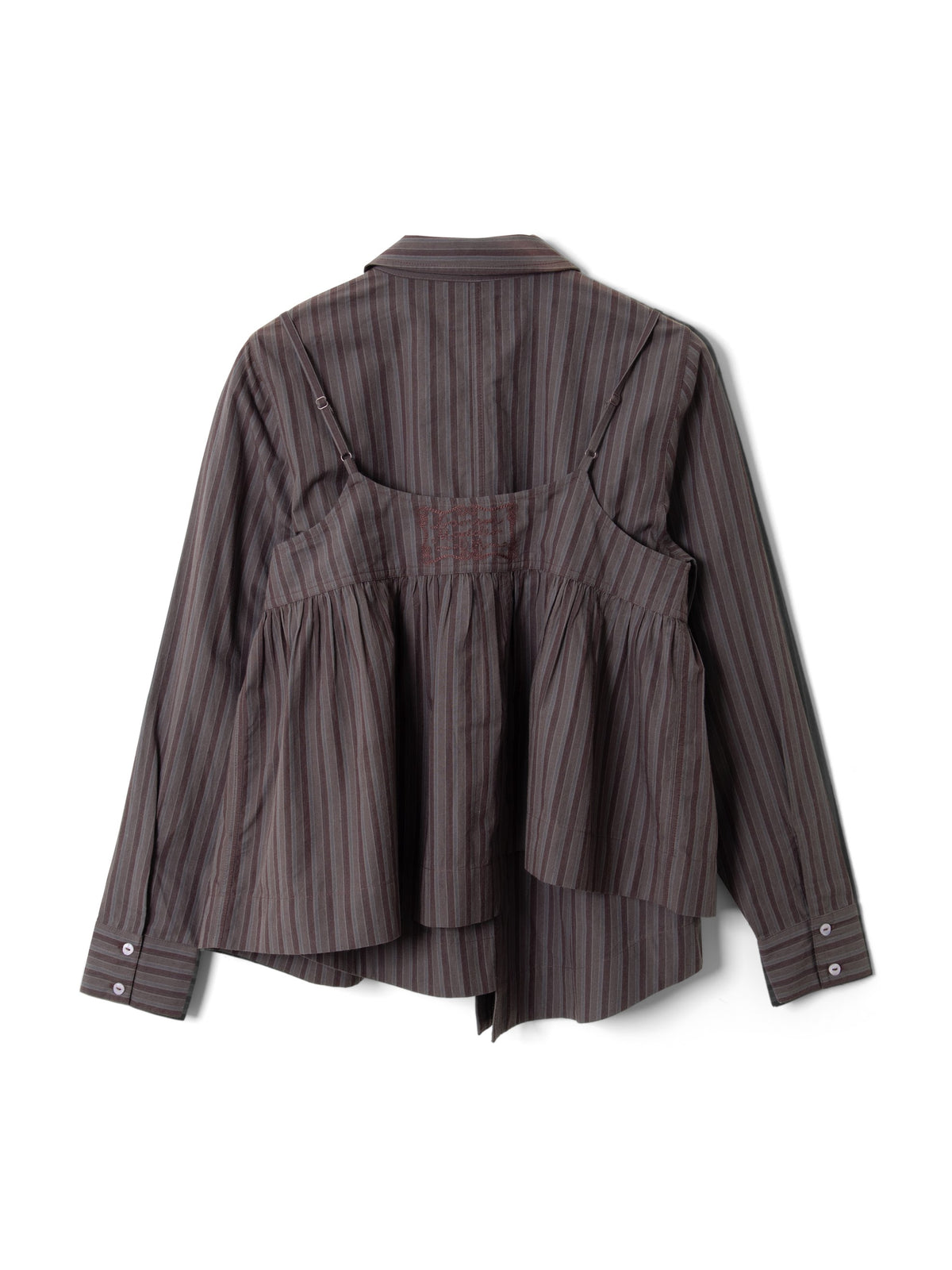 Damson Madder - Indie Double Layer Shirt with Cami, Merlot