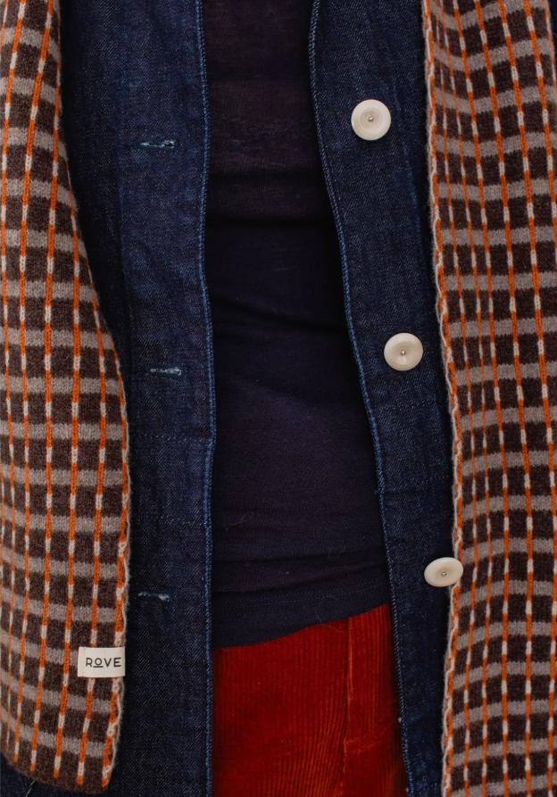 Rove Knitwear - Boro Scarf, Dark Brown