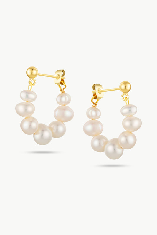 Arctic Fox & Co - Laguna Pearls Links Hooped Earrings