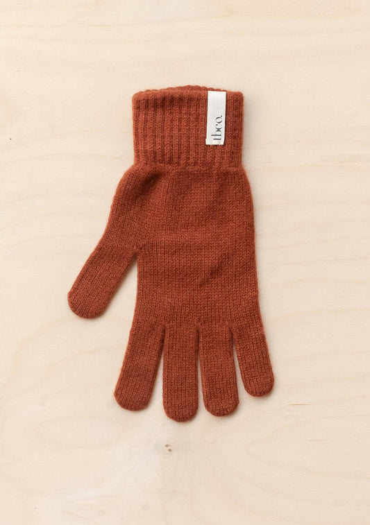 TBCo - Cashmere & Merino Gloves in Rust