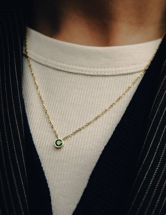 Nordic Muse - Gold Dainty Gemstone Necklace
