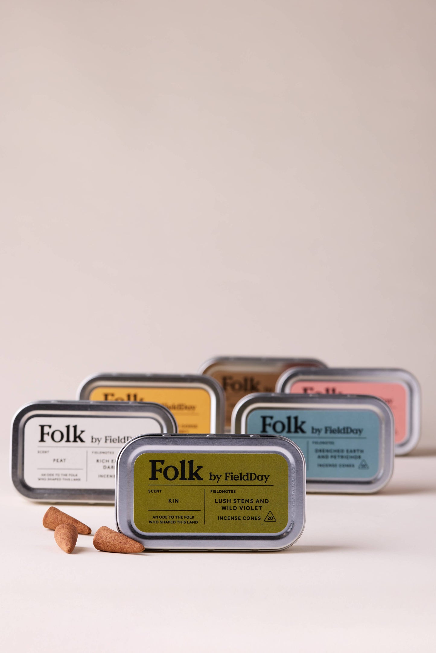FieldDay - Folk Tin of Incense Cones, Kin