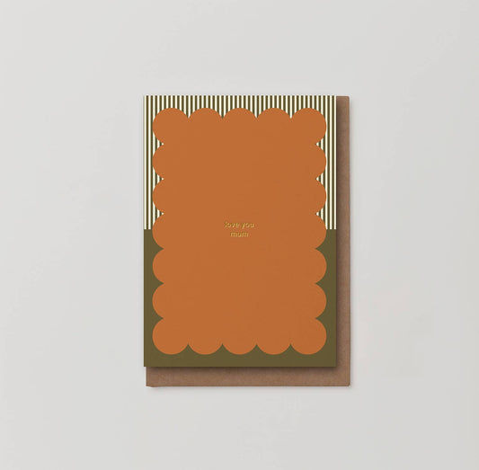 Kinshipped - Love You Mum Mother's Day Foiled Greeting Card
