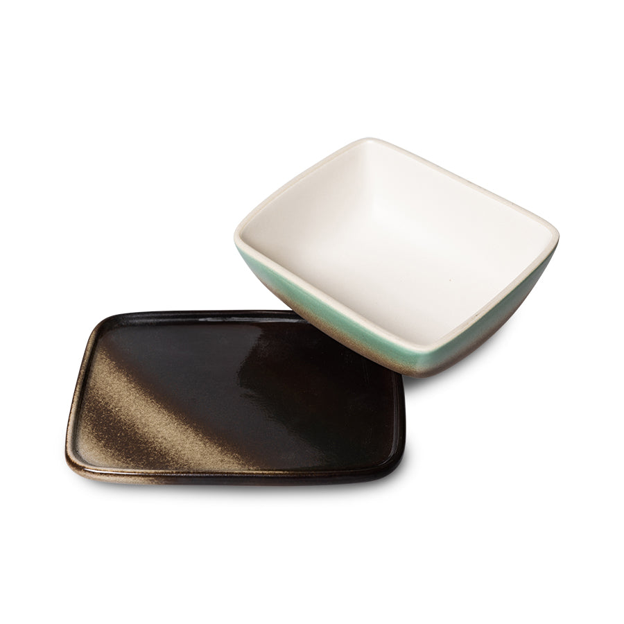 HKLIVING - 70’s Ceramics: Butter Dish, Mercury