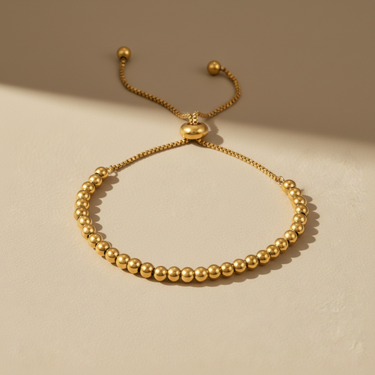 Gold Lunar - Ball Bead friendship bracelet