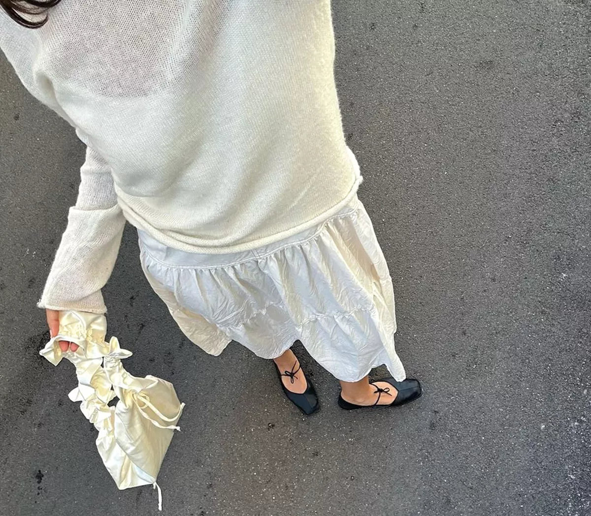 Alohas - Sway Black Leather Ballet Flats