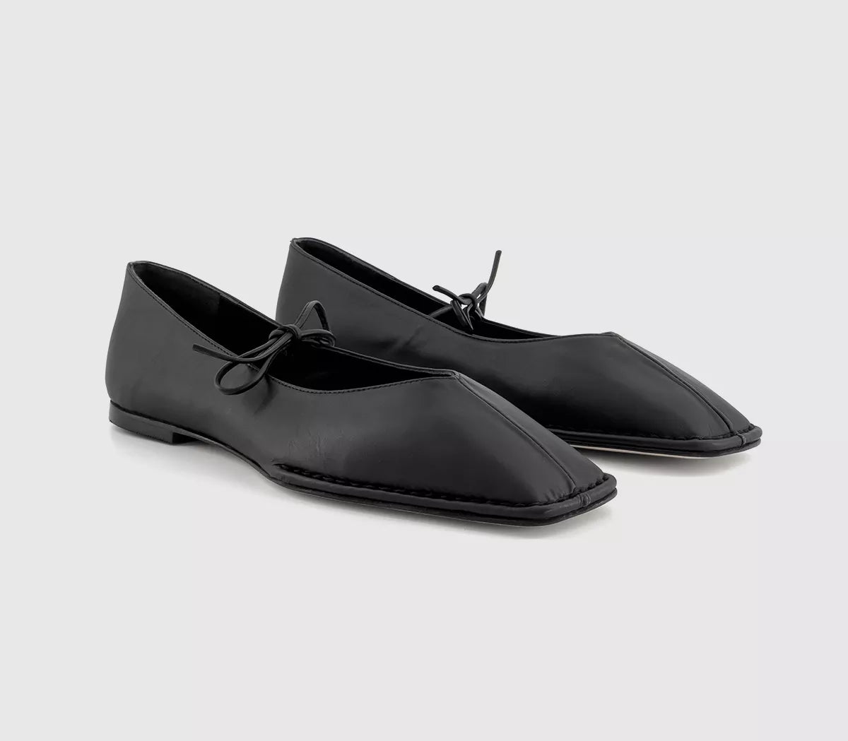 Alohas - Sway Black Leather Ballet Flats