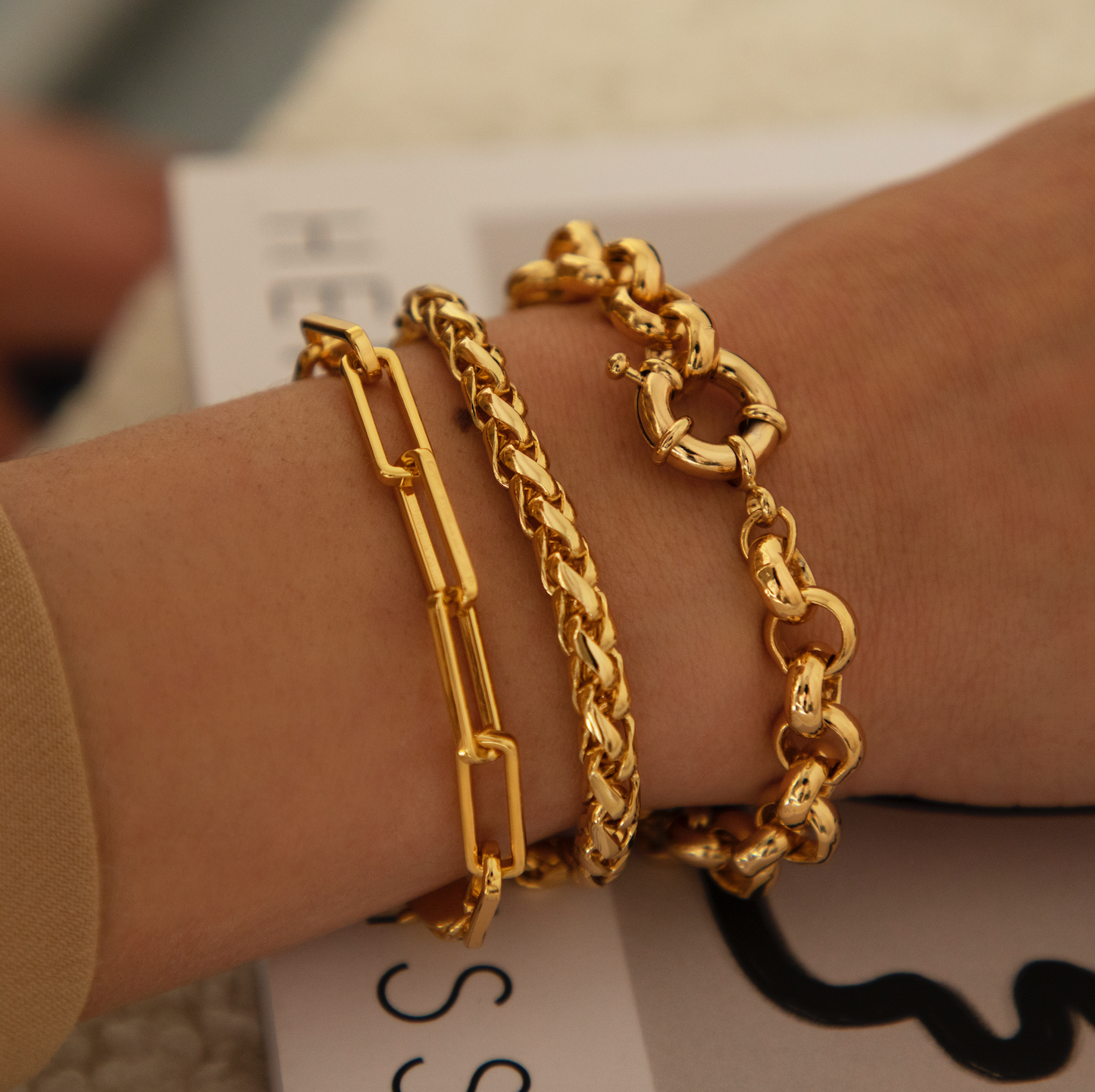 Gold Lunar -  Woven Chain Bracelet