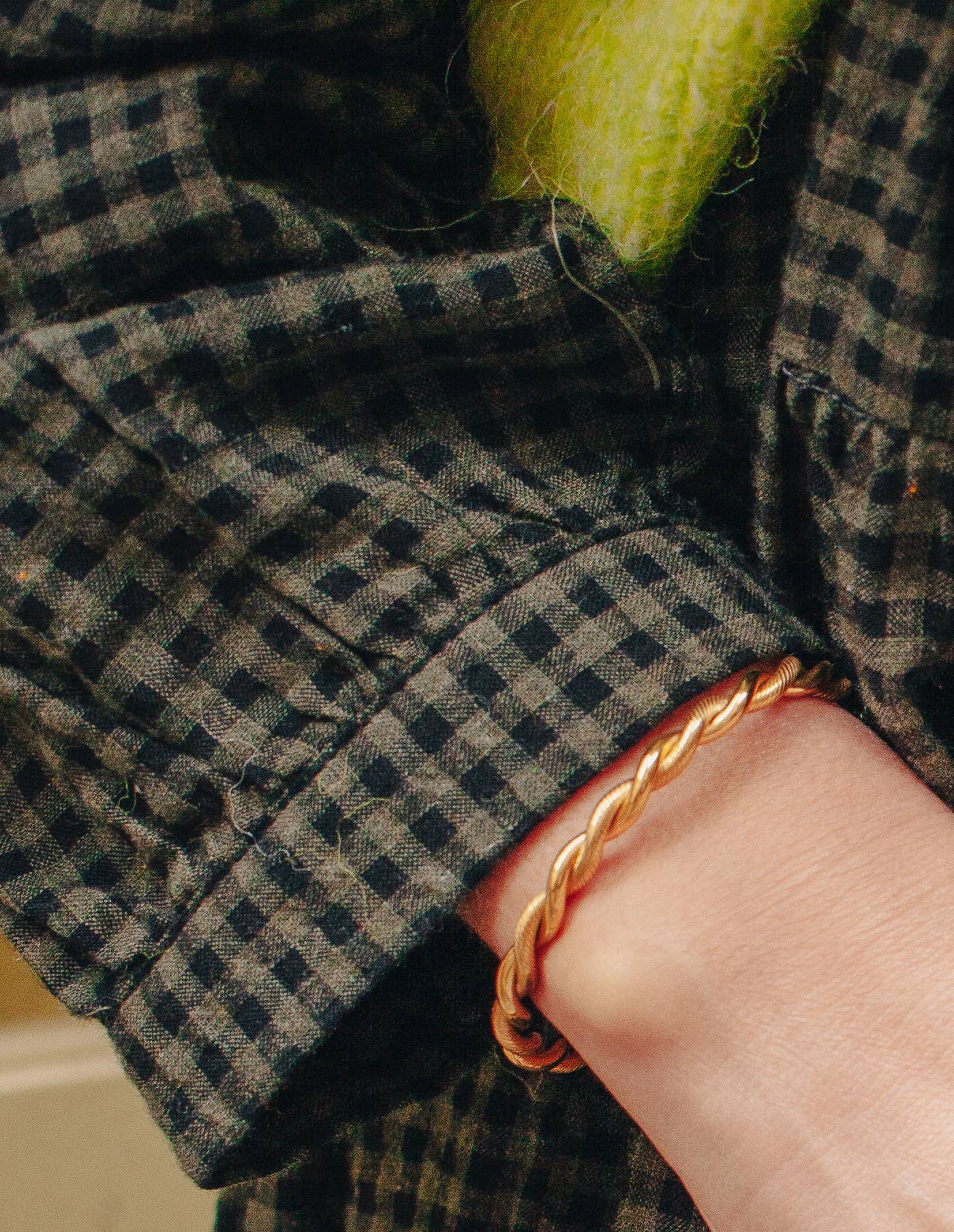 Nordic Muse - Gold Twist Cuff Bangle