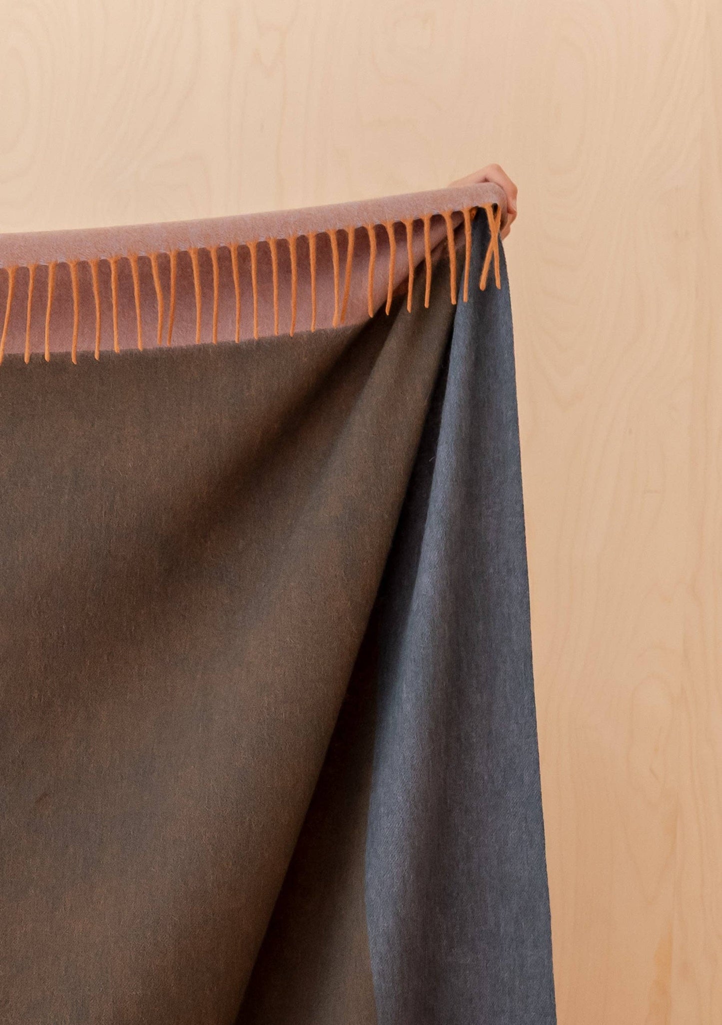 TBCo - Lambswool Blanket in Copper Frame Check