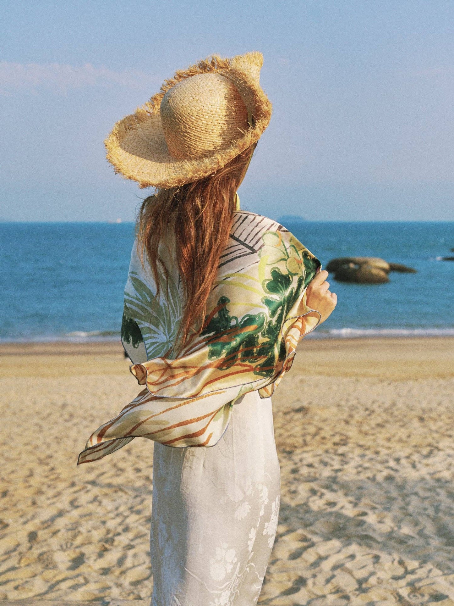 Lost Pattern NYC - Little Dix Bay Large Silk Scarf