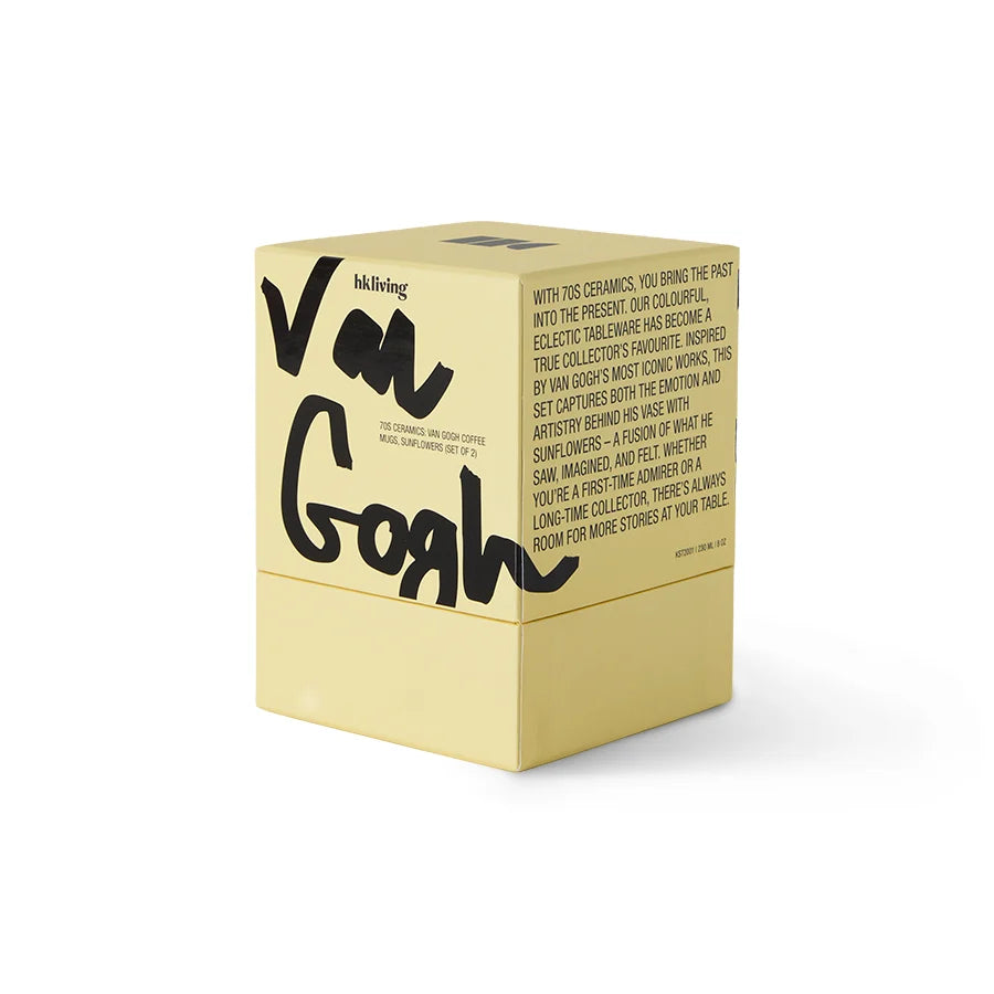HKLIVING - 70s ceramics: Van Gogh Coffee Mugs, Sumflowers
