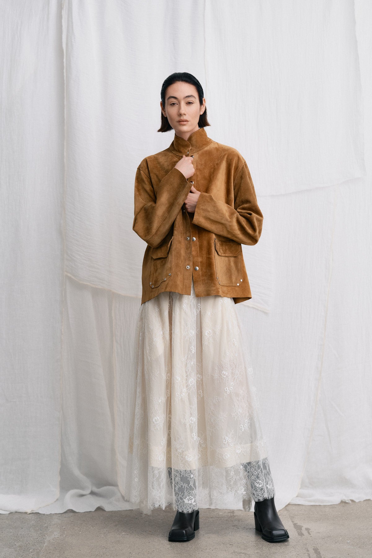Rabens Saloner - Thelma Heavy Suede Jacket, Whiskey