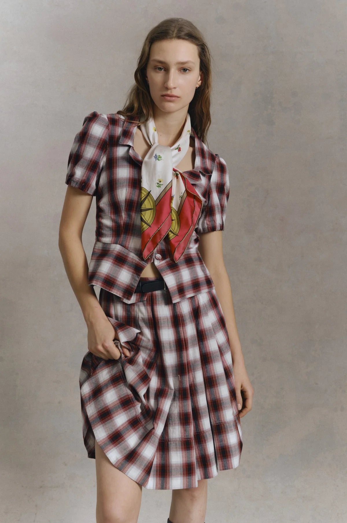 Baum und Pferdgarten - Silja Skirt, Red Check