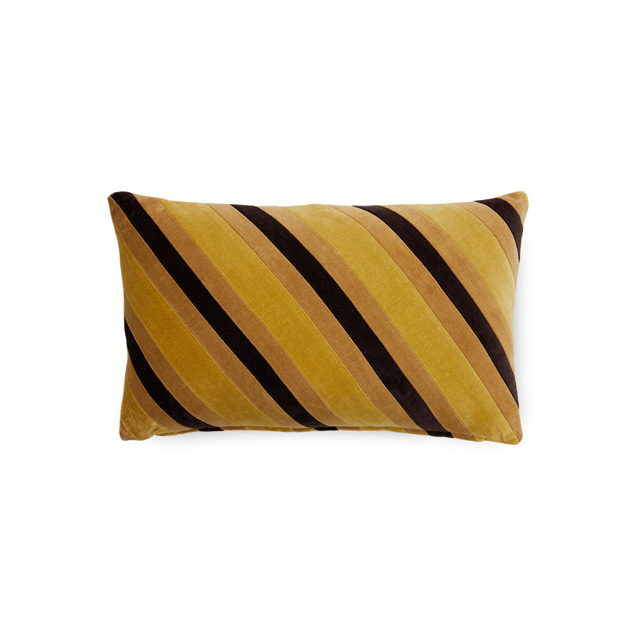 HKLIVING - Striped Velvet Cushion, Honey