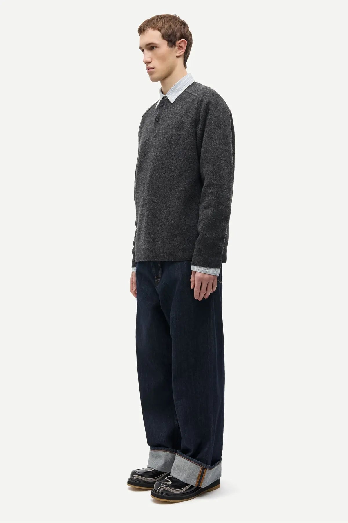 Samsøe Samsøe - Sarick Sweater, Dark Grey Melange