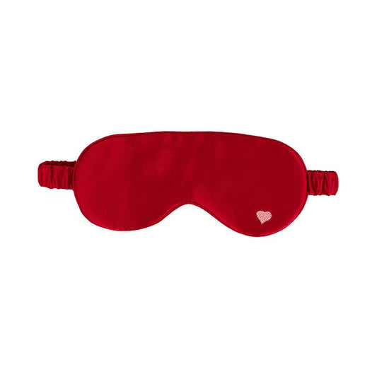 Lost Pattern NYC - Love Heart Silk Sleep Eye Mask, Red