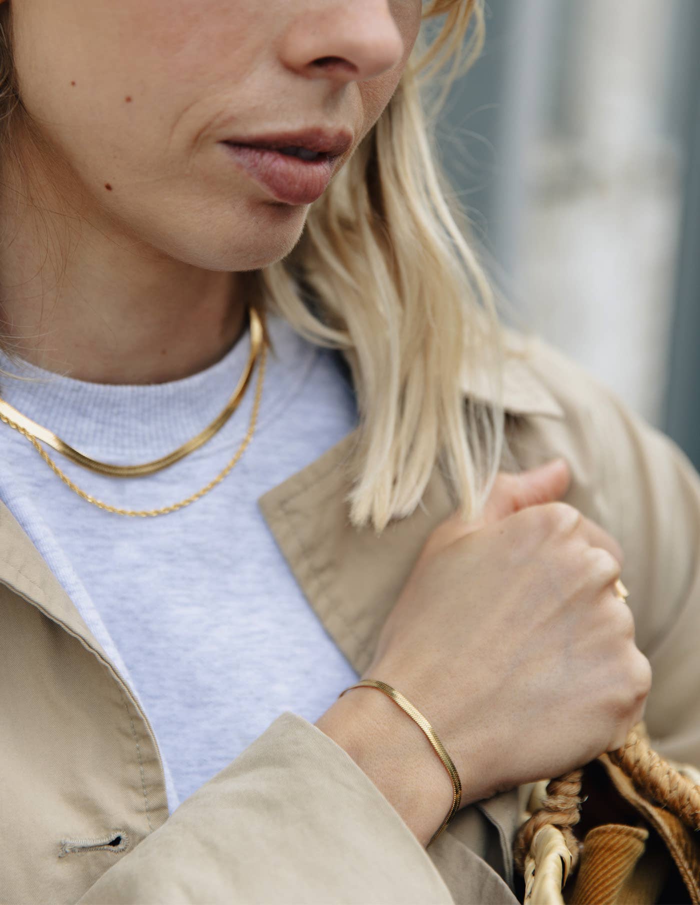 Nordic Muse - Gold Snake Chain Bracelet