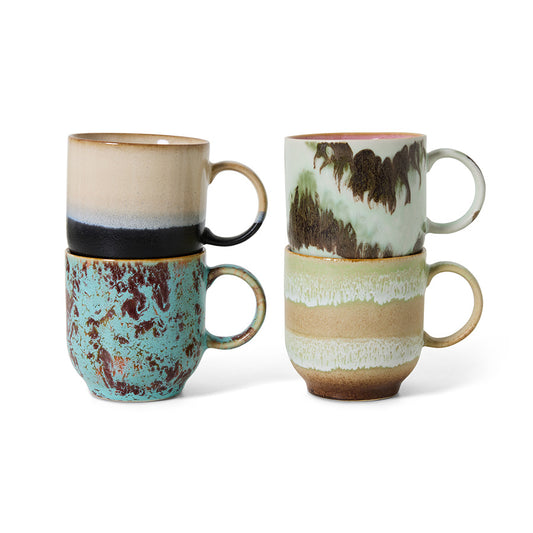 HKLIVING - 70s ceramics: Cafe Mugs, Abstract