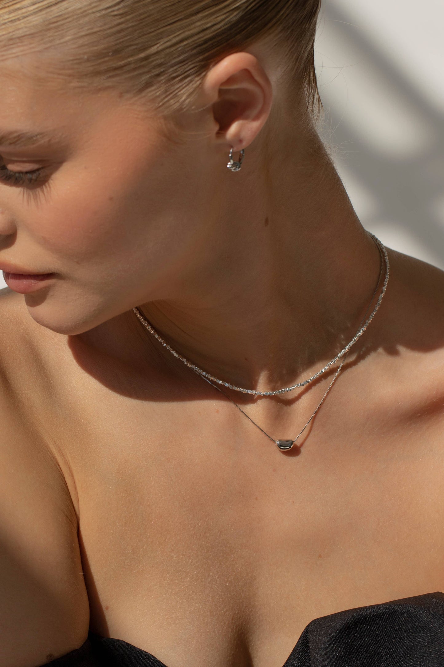 Arctic Fox & Co - LUNA Mini - Knotted Hoop Earrings Silver