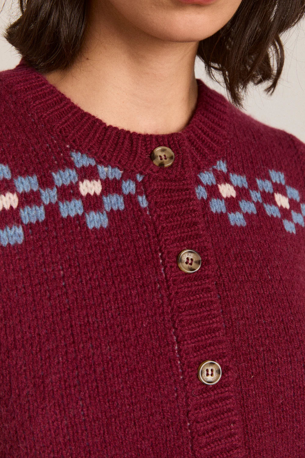 Damson Madder - Sofie Wool Vest, Novelty Intarsia Girls