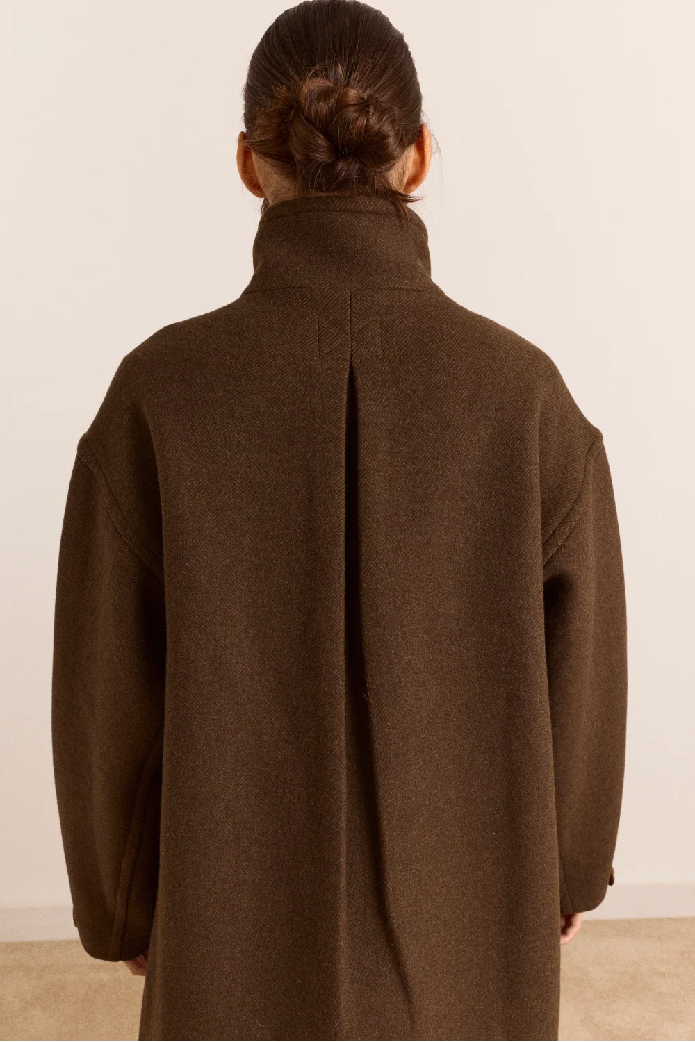 Damson Madder - Agnes Wool Coat, Chocolate
