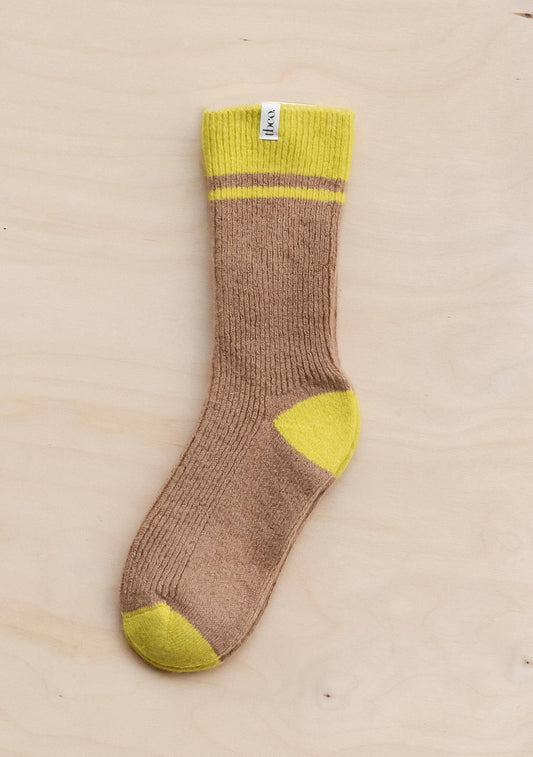 TBCo - Merino Striped Socks in Camel