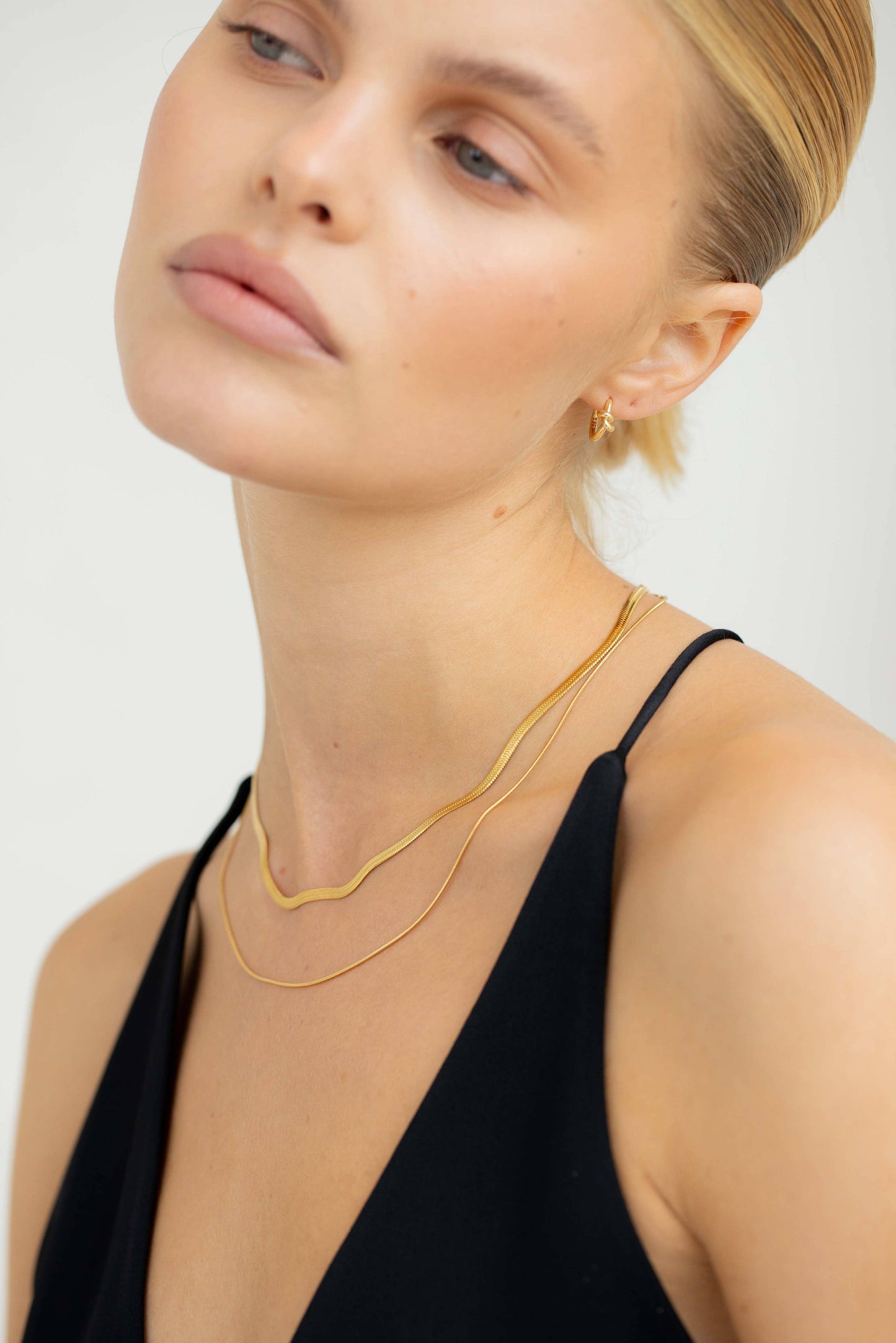 Arctic Fox & Co. - Gold Double Snake and Rope Chain Necklace