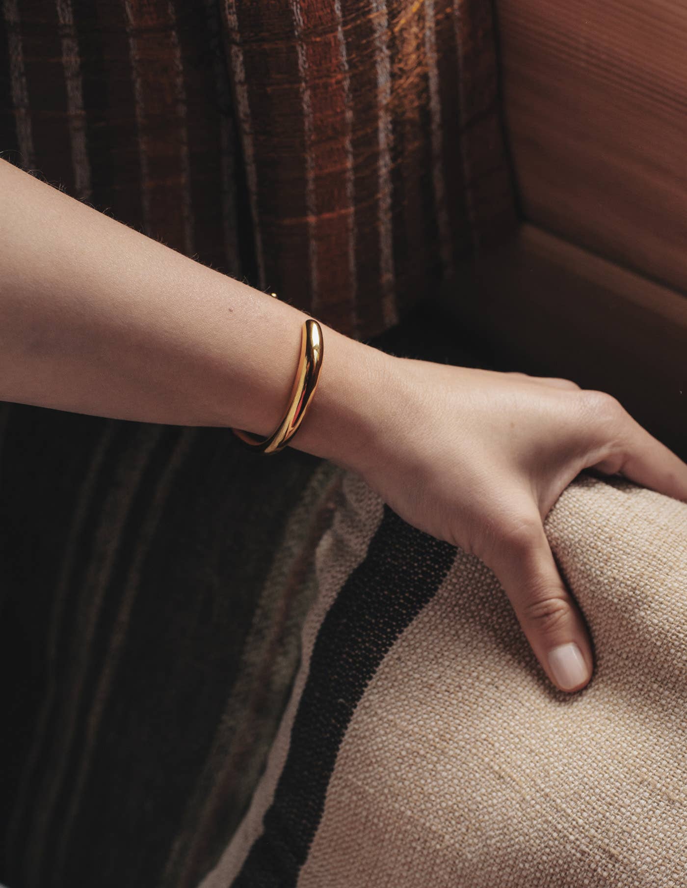 Nordic Muse -  Gold Bold Fluid Cuff Bangle