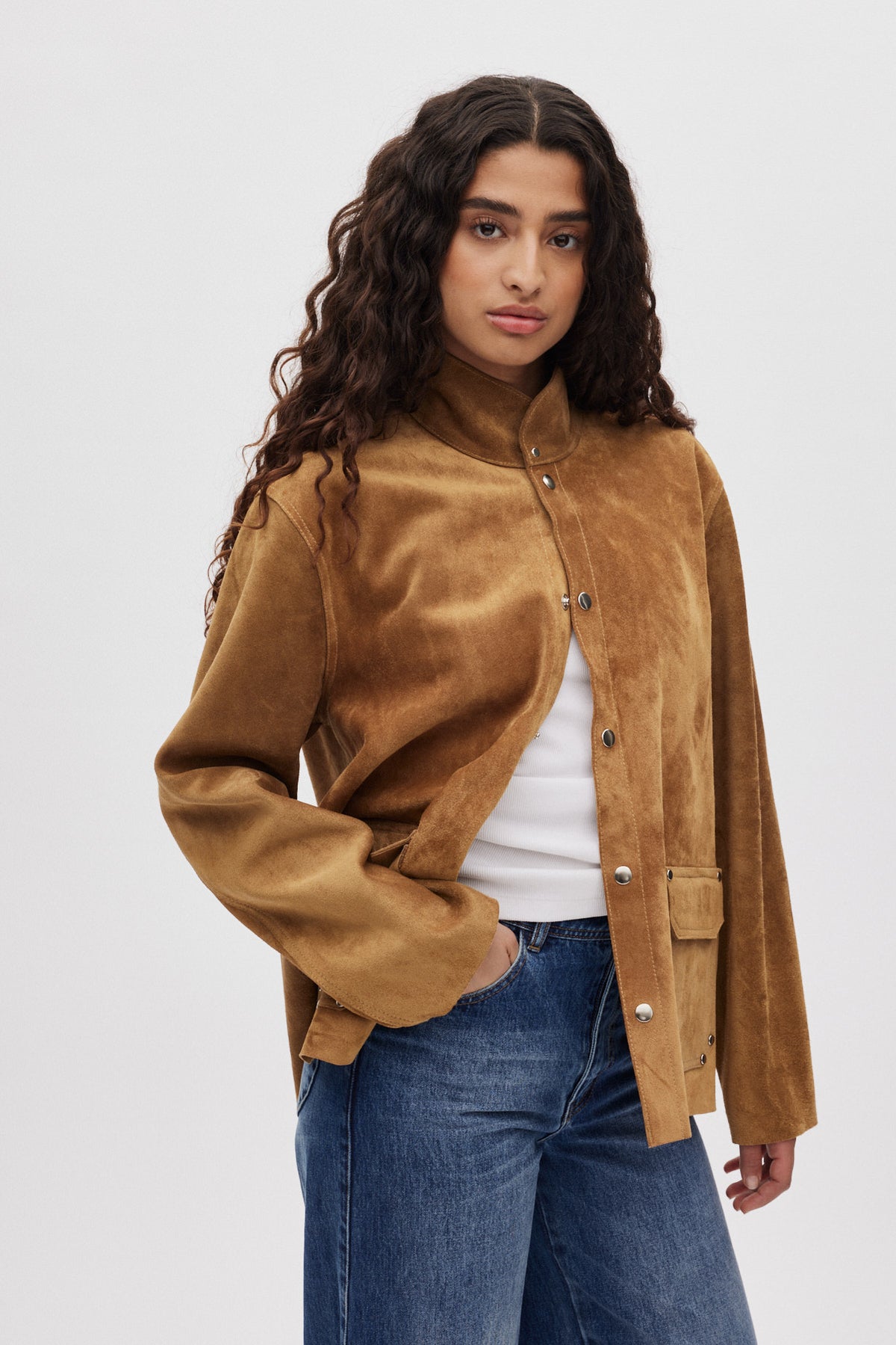Rabens Saloner - Thelma Heavy Suede Jacket, Whiskey