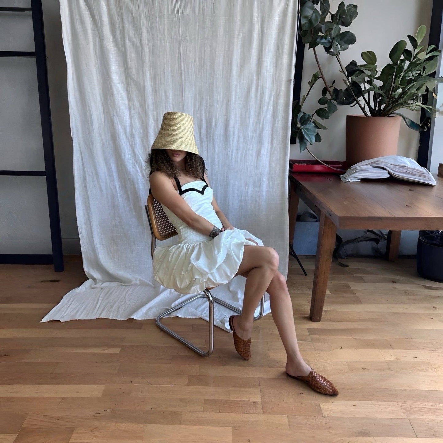 London Atelier - Raffia Lamp Bucket Hat