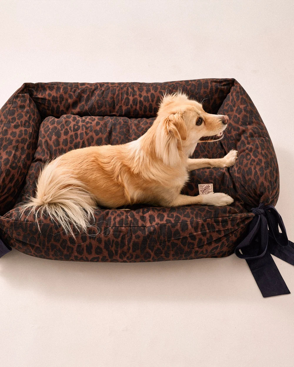 Damson Madder - Dog Bed, Dark Leopard