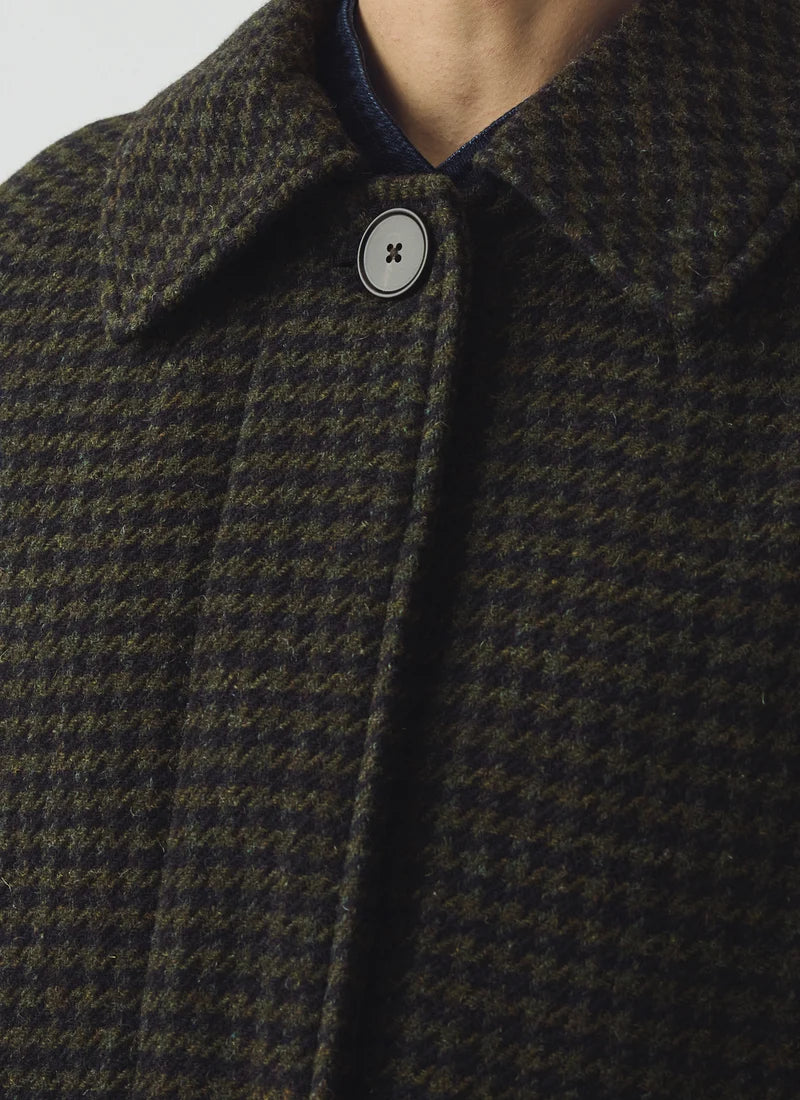 TOAST - Frankie Check Cool Raglan Coat, Olive/Black