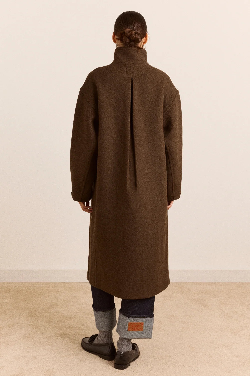 Damson Madder - Agnes Wool Coat, Chocolate