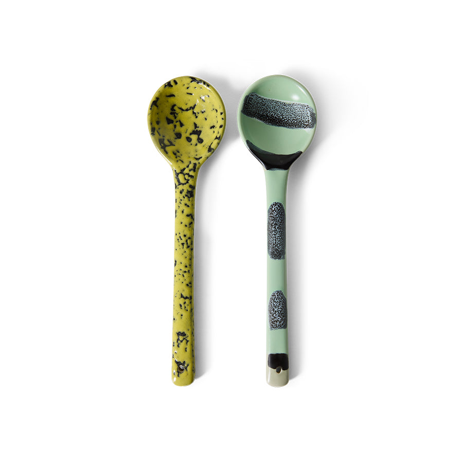 HKLIVING - 70s Ceramics: Serving Spoons, Mines (set of 2)