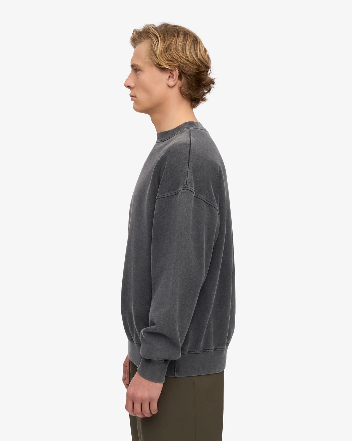 Colourful Standard - Oversized Organic Crew, Faded Black