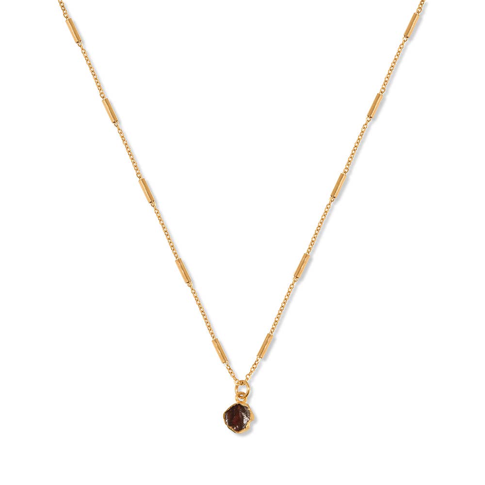 A Weathered Penny - 18CT Garnet Necklace