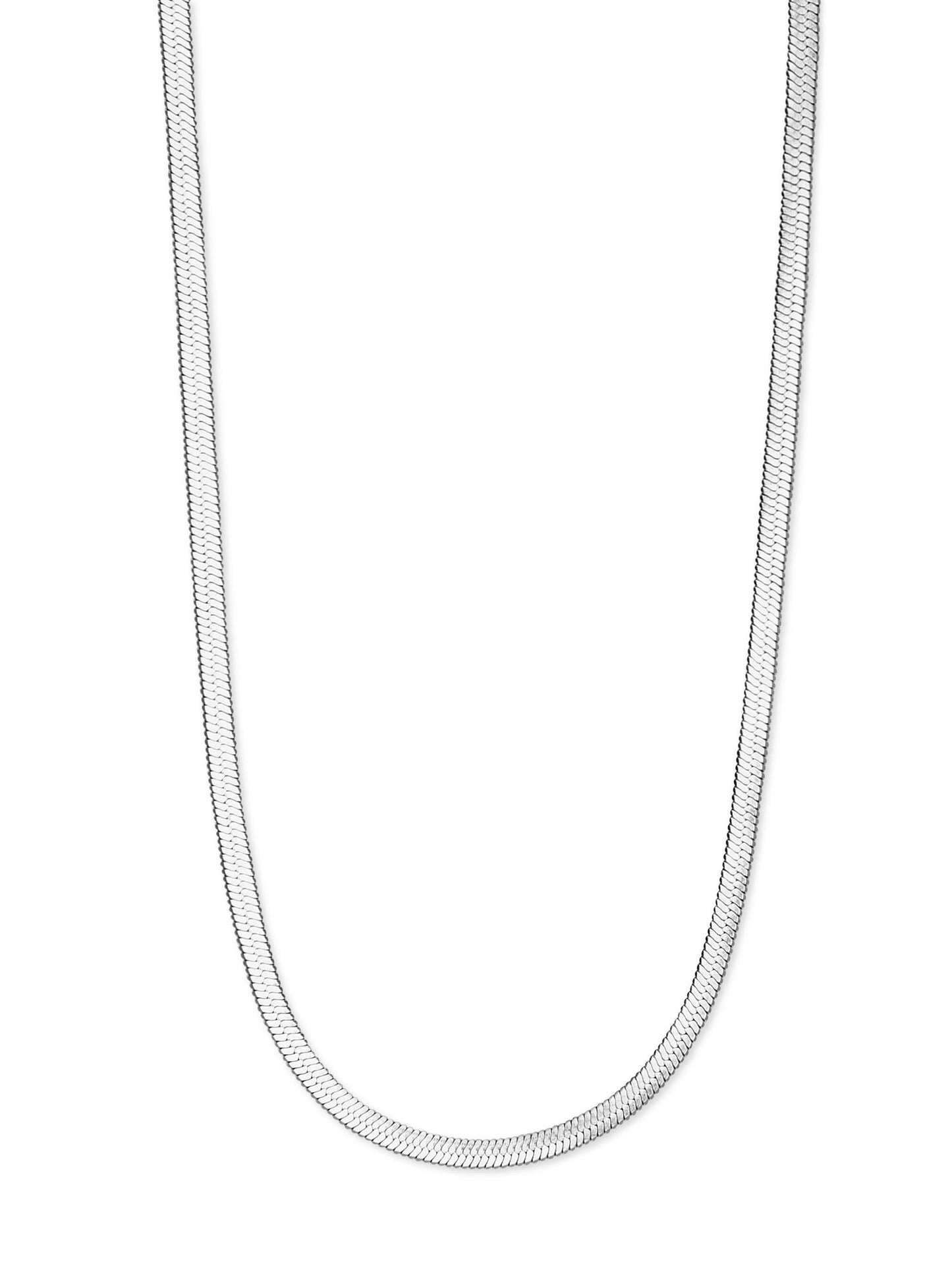 Nordic Muse - Silver Snake Chain Choker Necklace, Waterproof