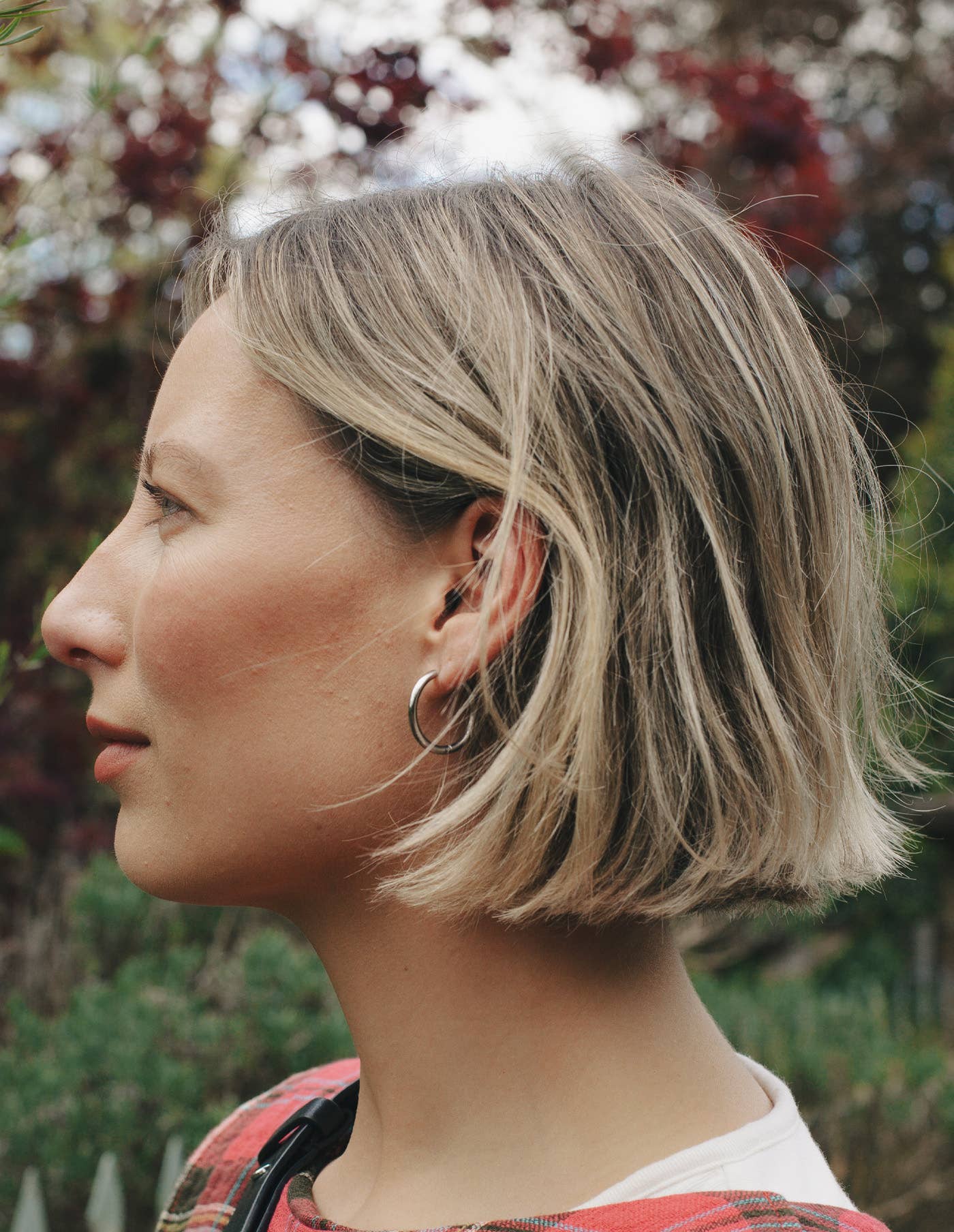 Nordic Muse - Silver Hoop Earrings - 2cm, Waterproof