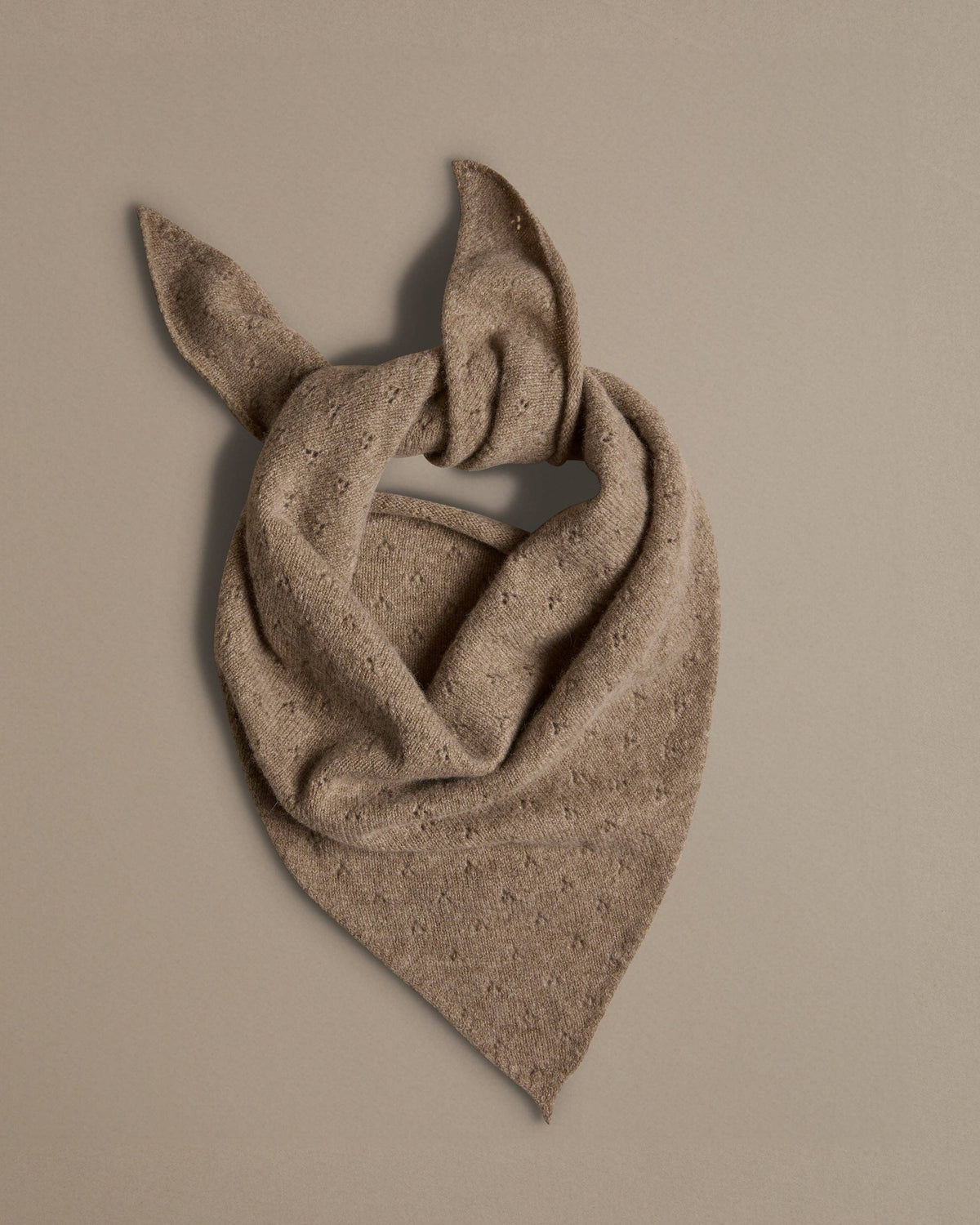 Rove Knitwear - Pointelle Neckerchief, Biscuit