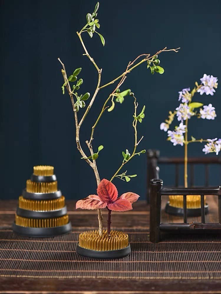 Gohobi -  Ikebana Kenzan Stainless Steel Flower Stand Flower Holder