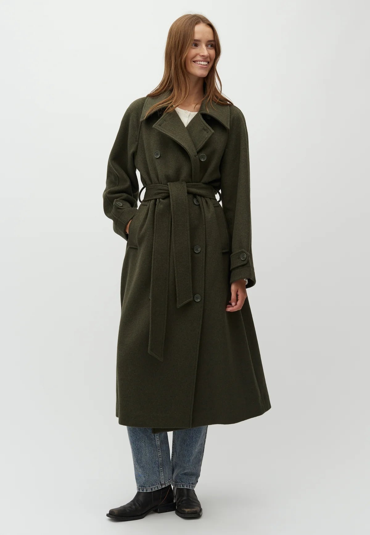 MbyM - Odonna Coat, Dusty Olive Melange