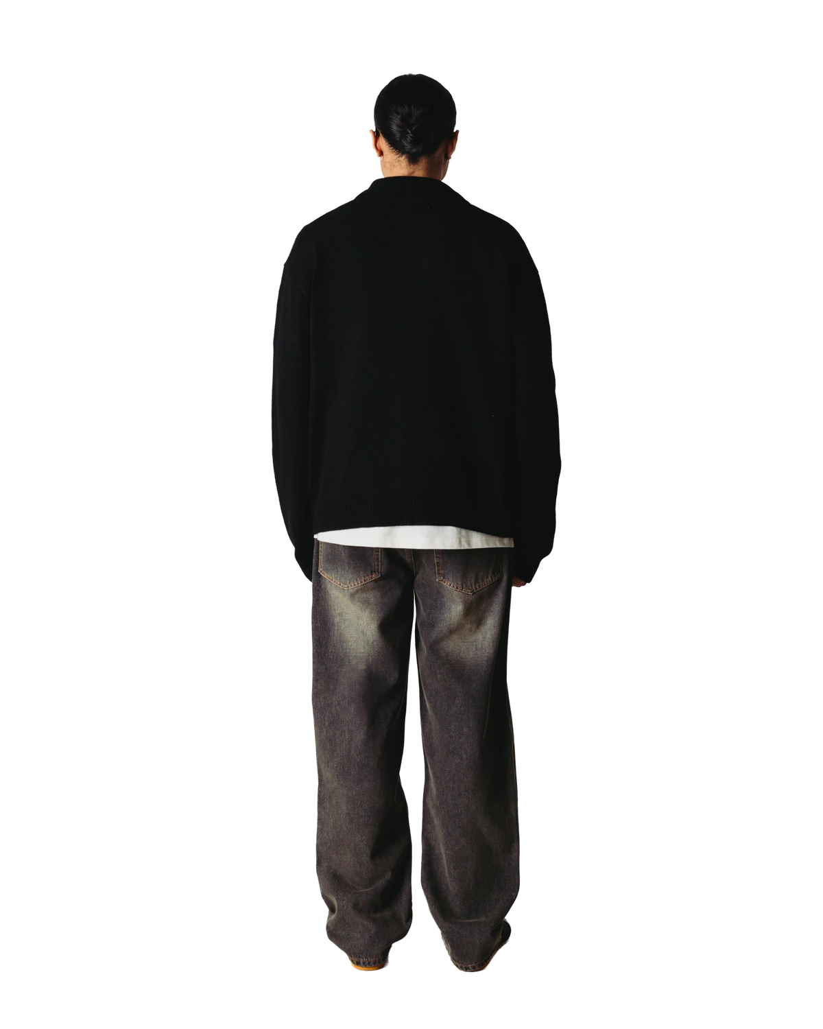WOODBIRD - Kang 1/2 Zip Polo, Black