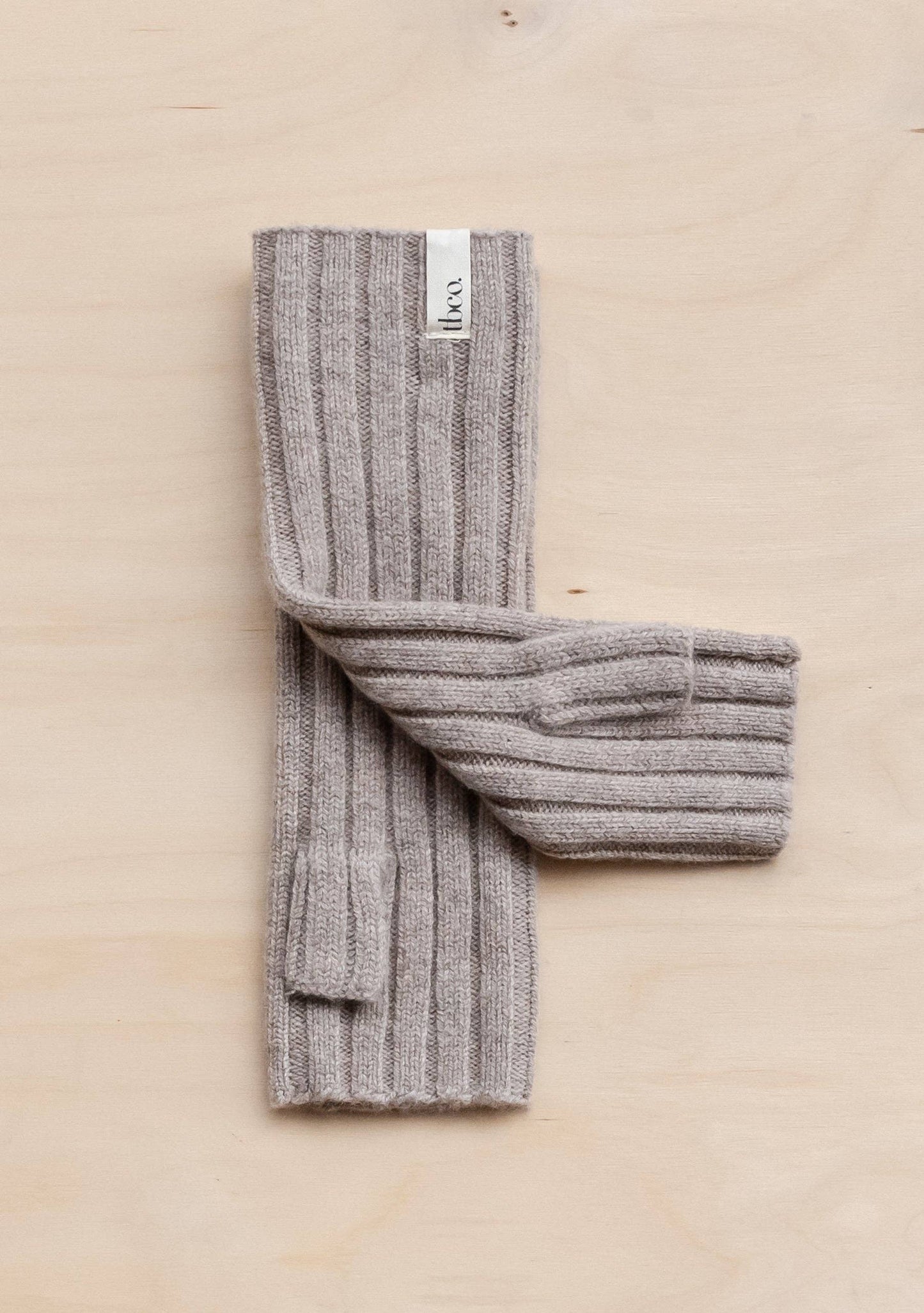 TBCo - Cashmere & Merino Wrist Warmers in Oatmeal Melange
