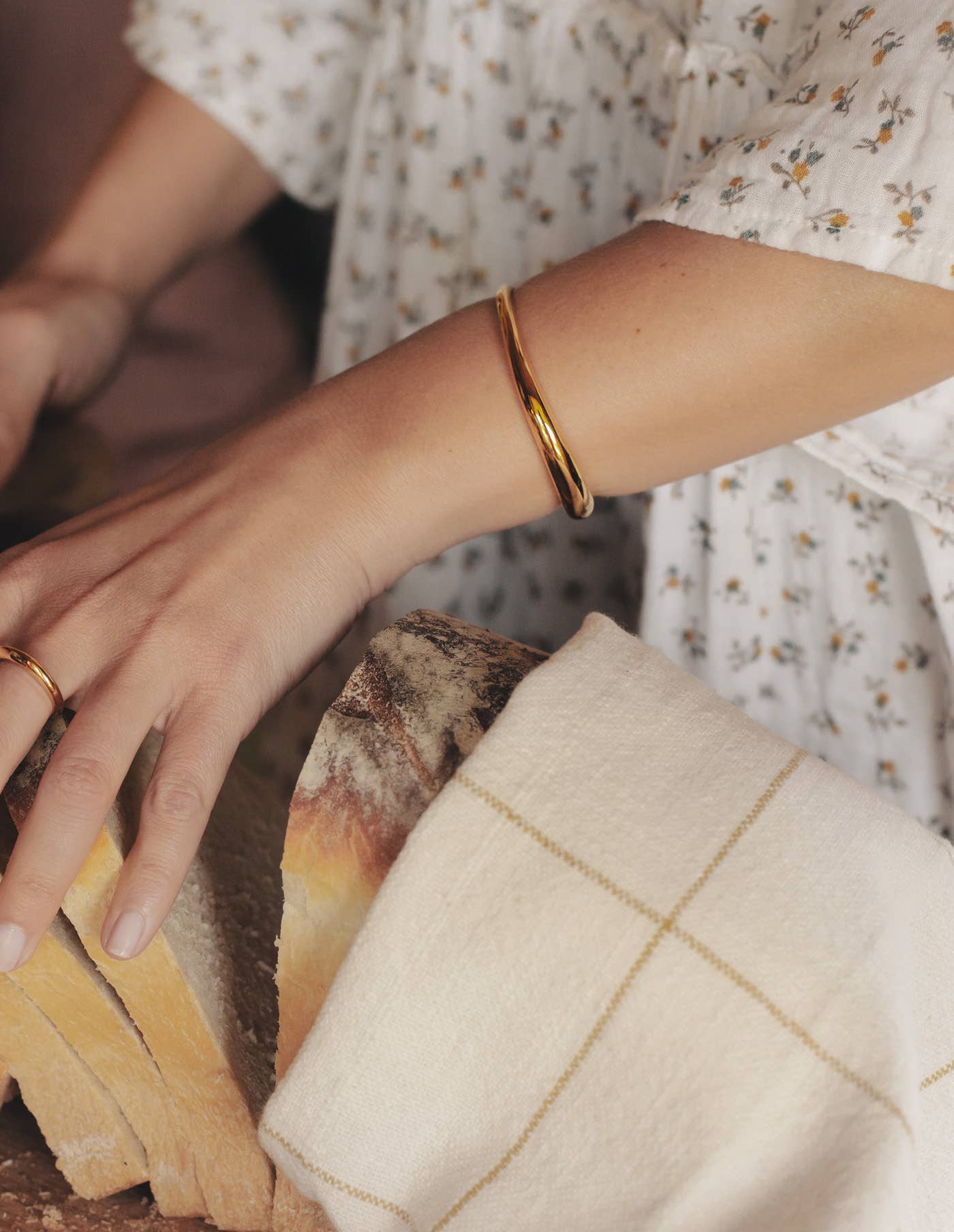 Nordic Muse -  Gold Bold Fluid Cuff Bangle