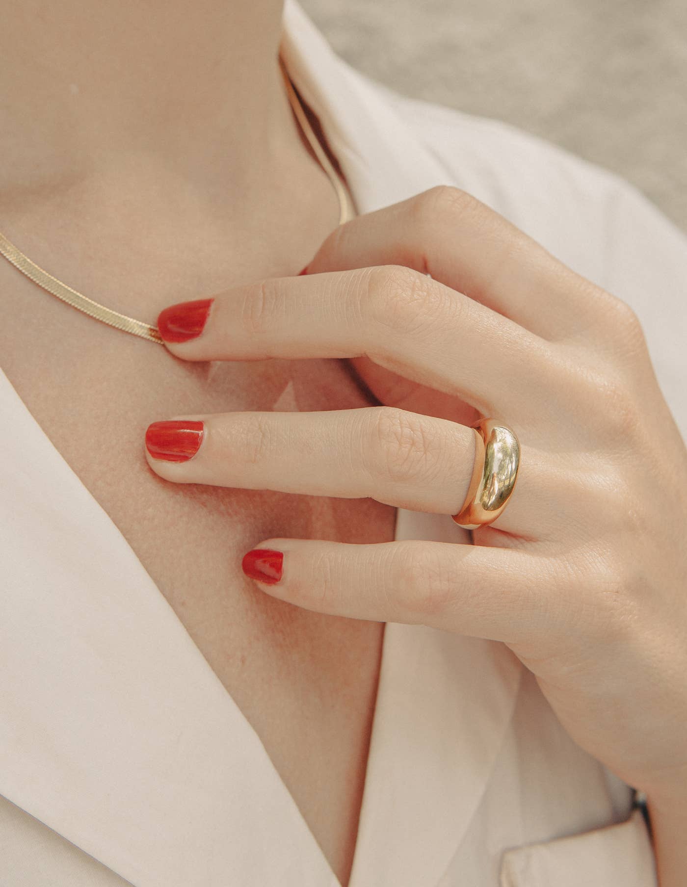 Nordic Muse -  Gold Snake Chain Choker Necklace