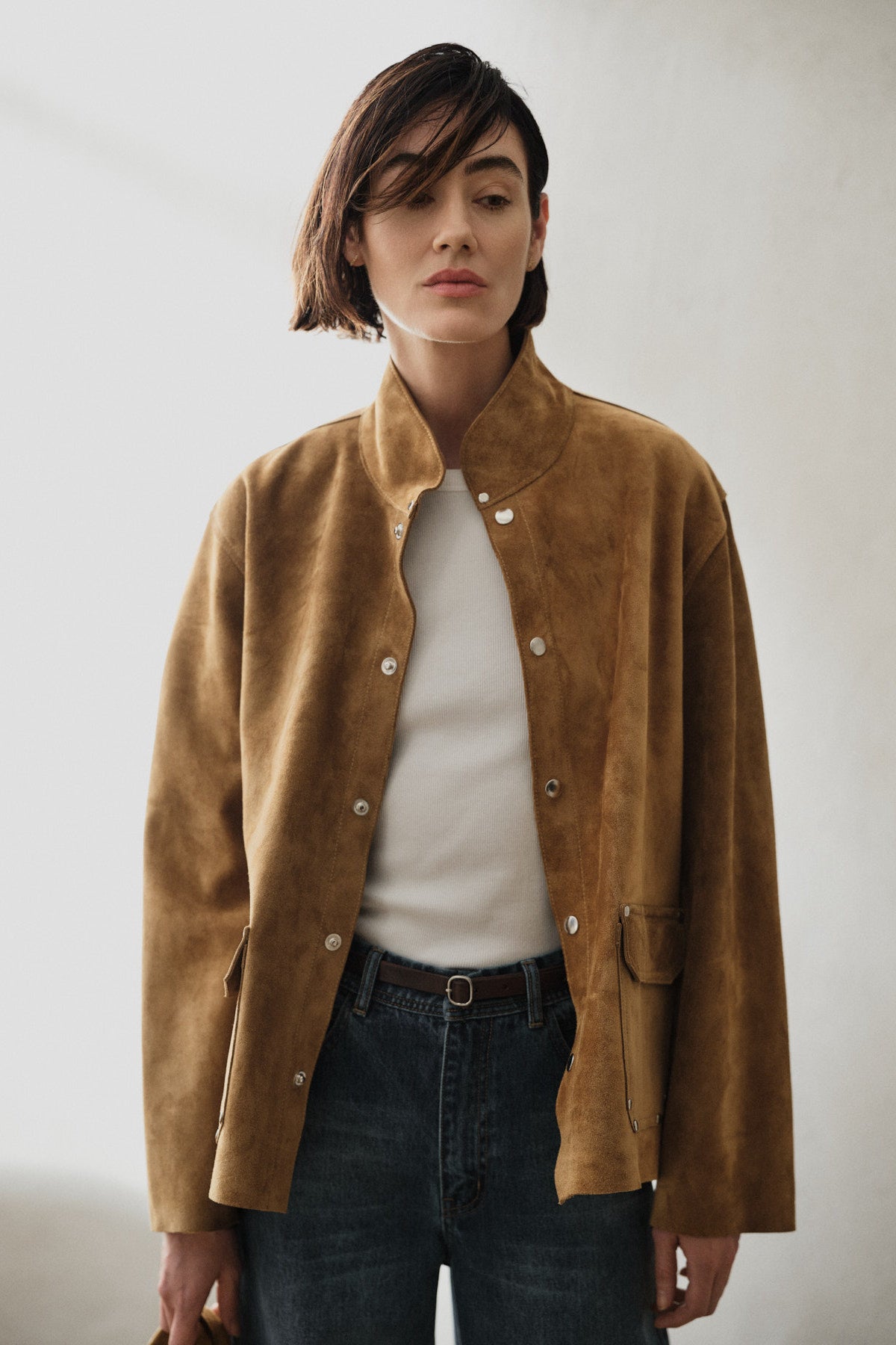 Rabens Saloner - Thelma Heavy Suede Jacket, Whiskey