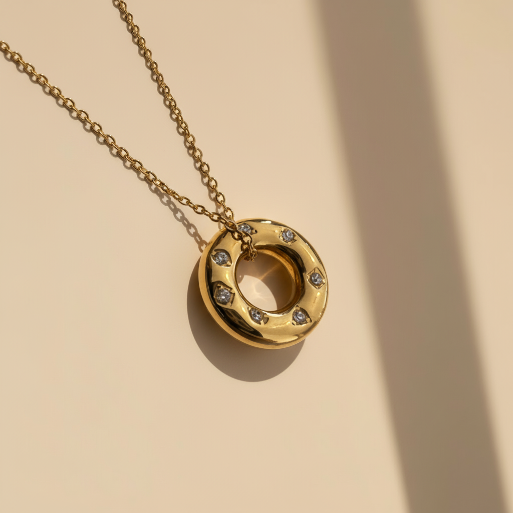 Gold Lunar -  Nova Ring Necklace