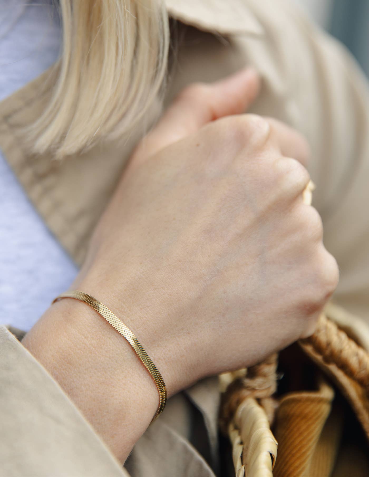 Nordic Muse - Gold Snake Chain Bracelet
