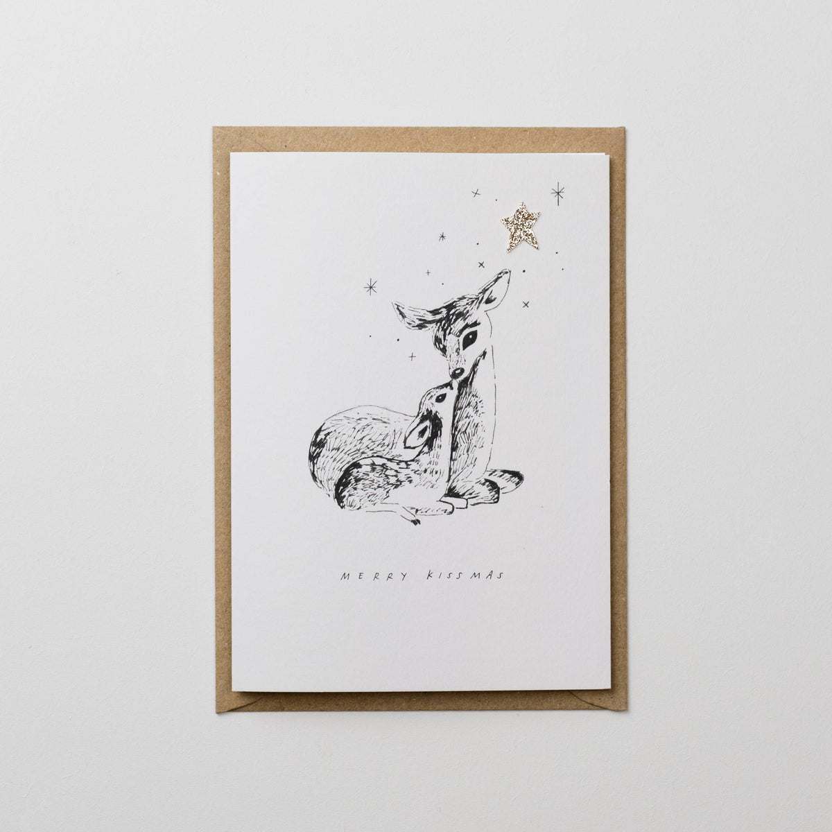 Katie Housley - Hand Finished Christmas Card, Merry Kissmas